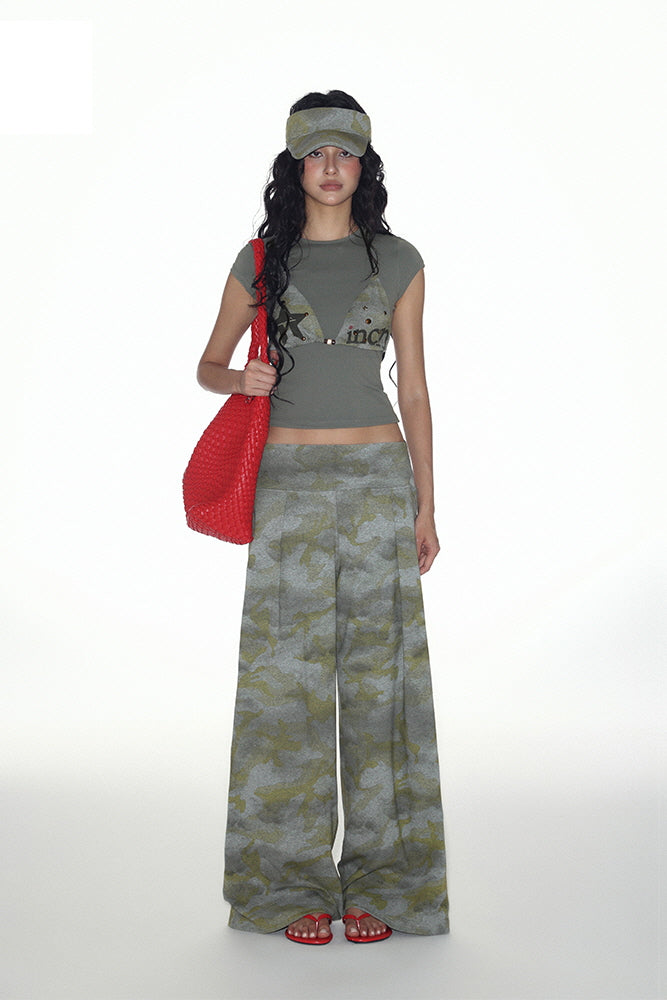 Washed Comfort Wide-Leg Pants