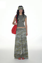 Washed Comfort Wide-Leg Pants