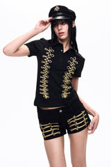 Military Trim Slim Polo Top