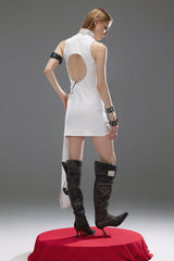 Bold Streamer Sleeveless Dress