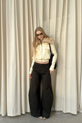 Apricot Trace Fur Jacket