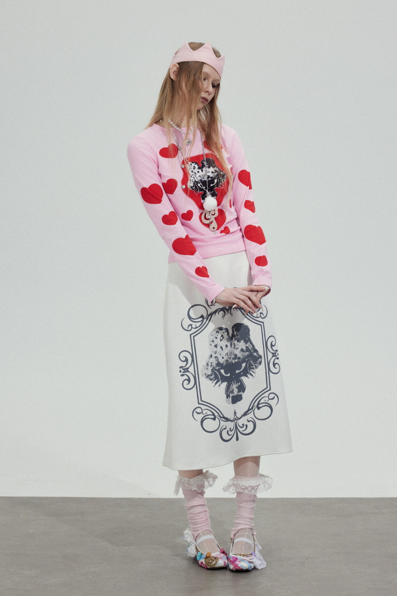 Heart Graphic Slim Top