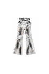 Leopard Double Waist Bootcut Jeans