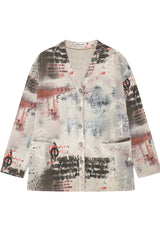 Concrete Canvas Graffiti Cardigan