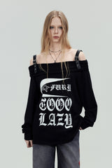 Rebel Strap Off-Shoulder Top