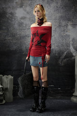 Ritual Dream Off-Shoulder Top - Red