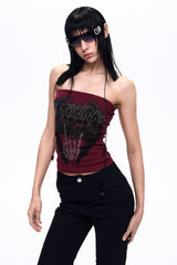 Skull Graphic Tube Top