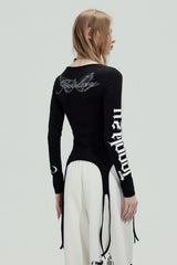 Gothic Cross Garter Top