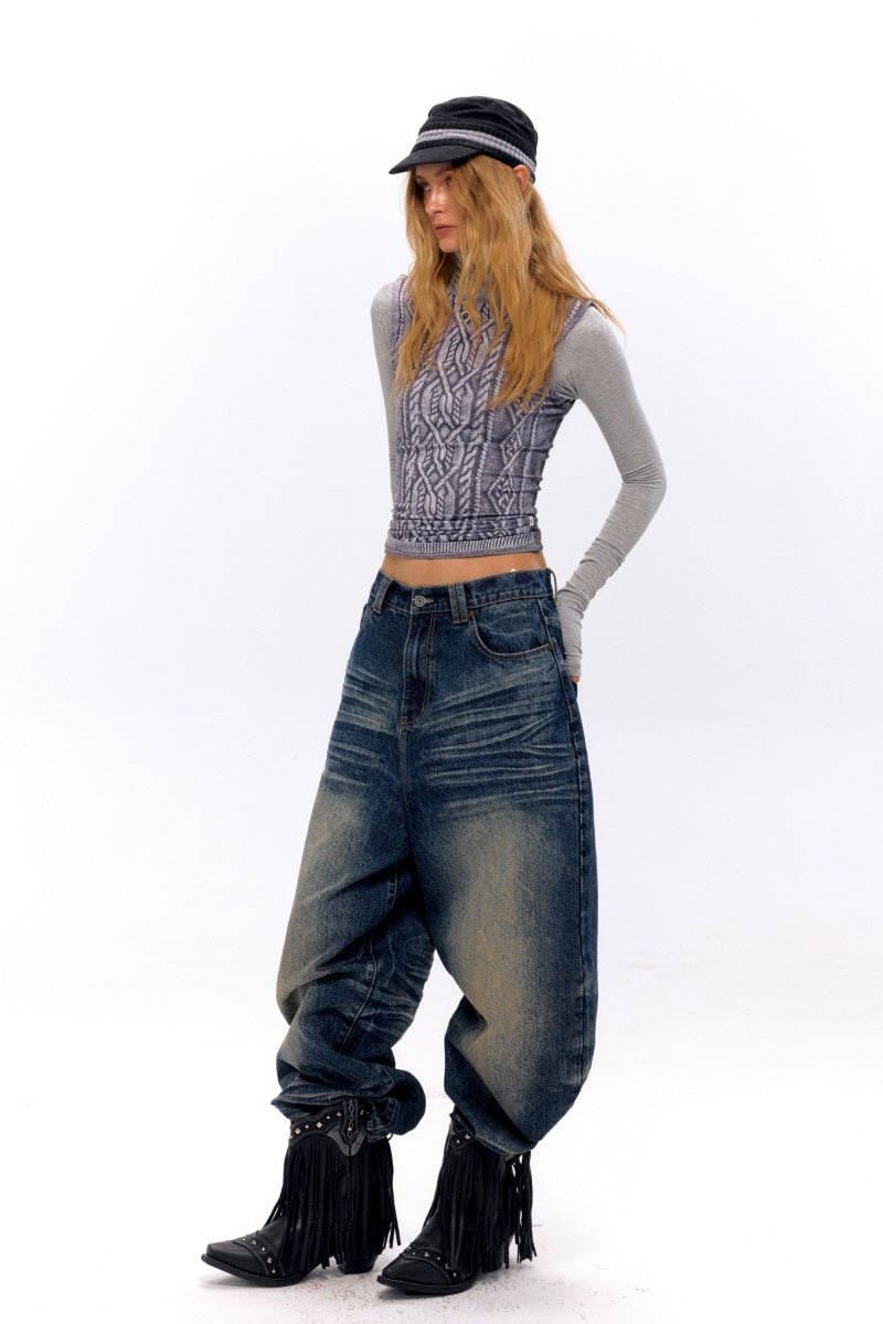 Urban Echo Vintage Distressed Denim Pants