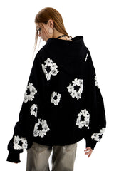 Urban Bloom Oversized Floral Hoodie