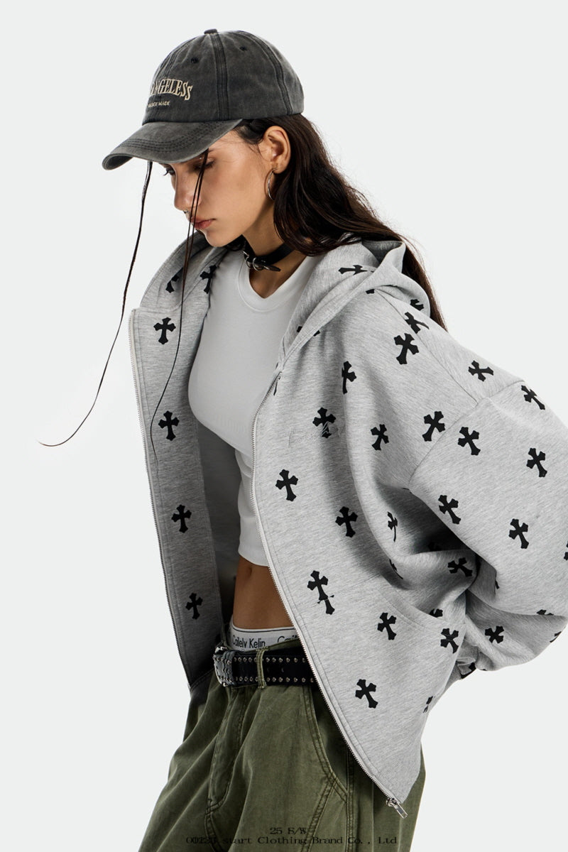 Cross All-Over Oversize Hoodie