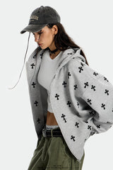 Cross All-Over Oversize Hoodie