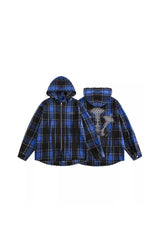 Midnight Rebellion Plaid Hoodie