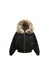 Frosted Haven Faux Fur Hood Jacket