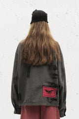 Red Fragment Graffiti Zip Jacket