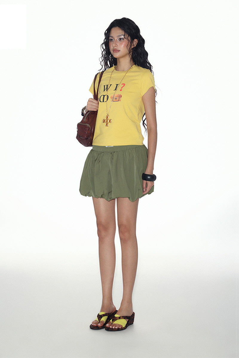 Urban Bloom Balloon Mini Skirt