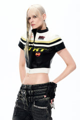 Racing Crop Leather Jacket