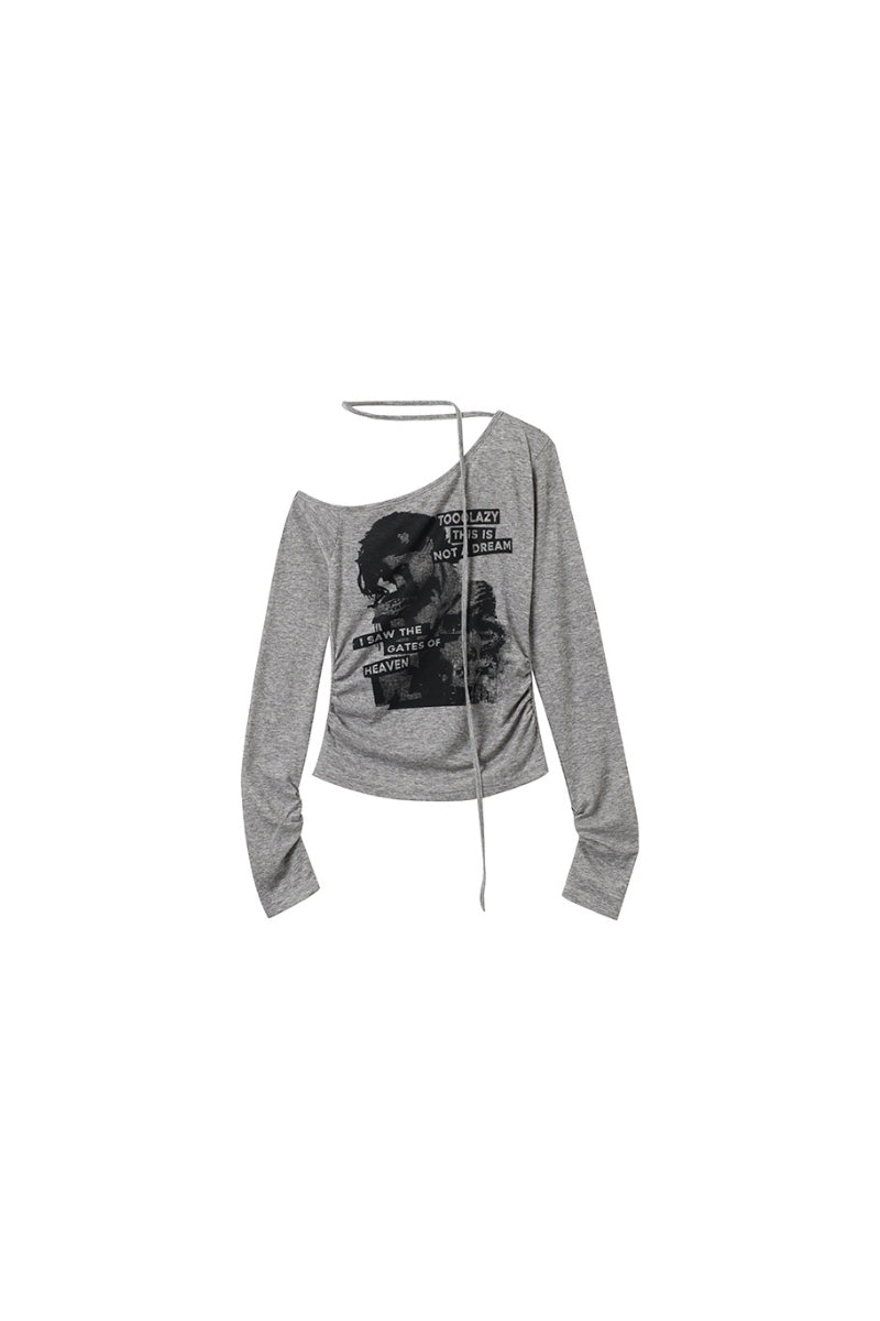 Dreamline One-Shoulder Graphic Top