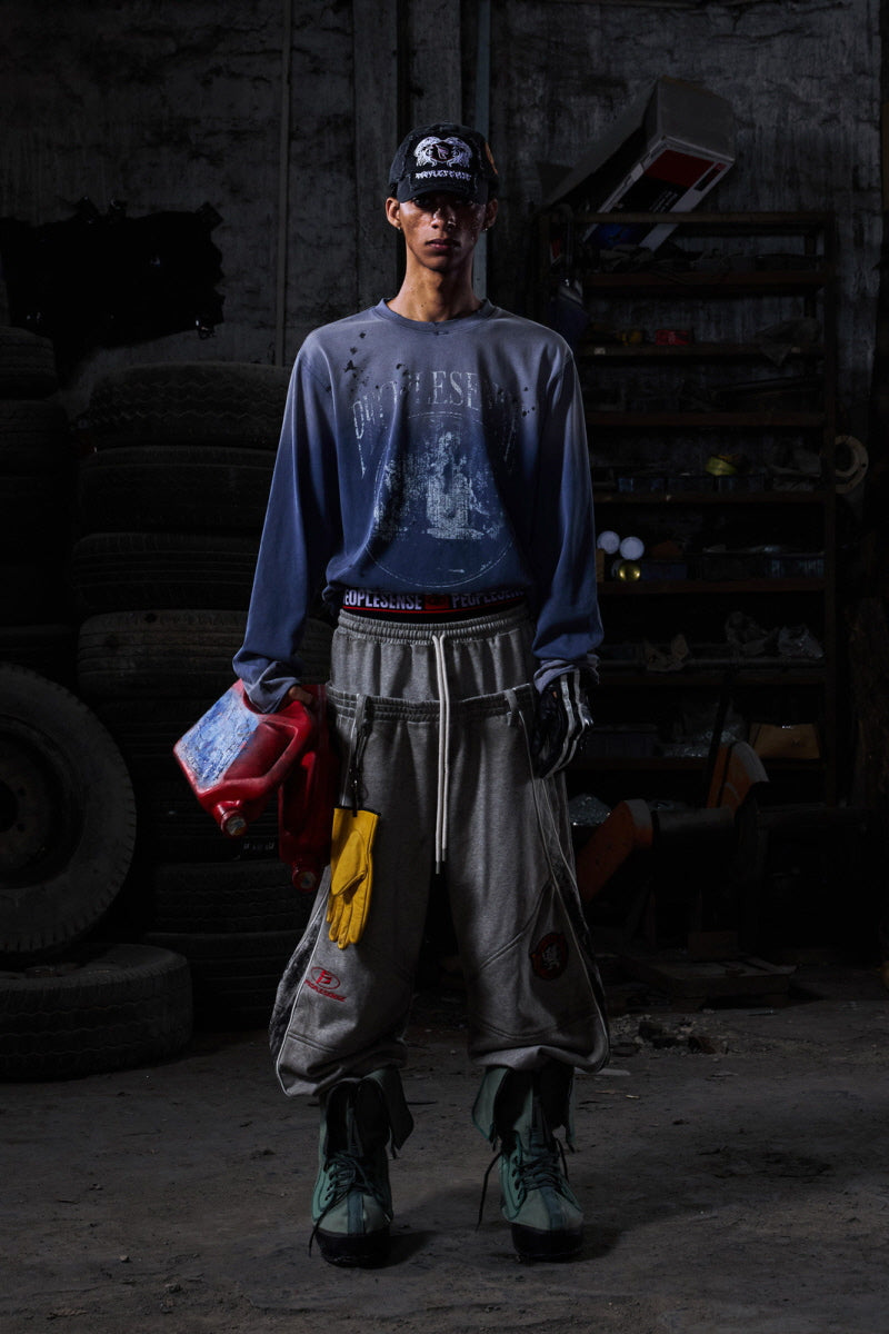 Gradient Wash Graphic Long Sleeve Tee