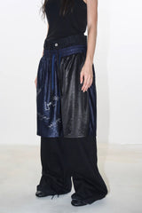 Urban Graffiti Panelled Wide-Leg Pants