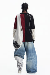 Split Color Soccer Jersey T-Shirt