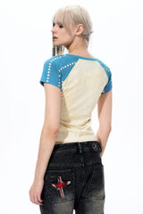 Skyline Star Raglan Baby Tee