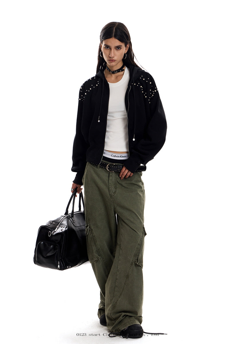 City Riot Stud Hoodie - Black