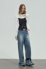 Rebel Belt Graphic Long Sleeve Top