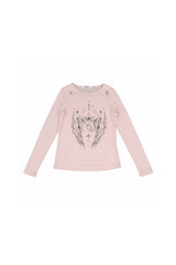 Wing Graphic Slim Top - Pink