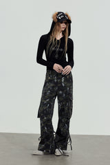 Rhinestone Cross Hooded Slim Top - Black
