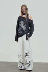 Midnight Rider Scarf Top - Black