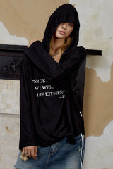 Loose Fit Graphic Hooded T-Shirt