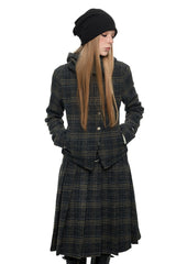 Shadow Plaid Hooded Skirt Set