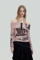 Lace-Up Off-Shoulder Top