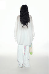 Breezy Veil Oversized Sheer Shirt