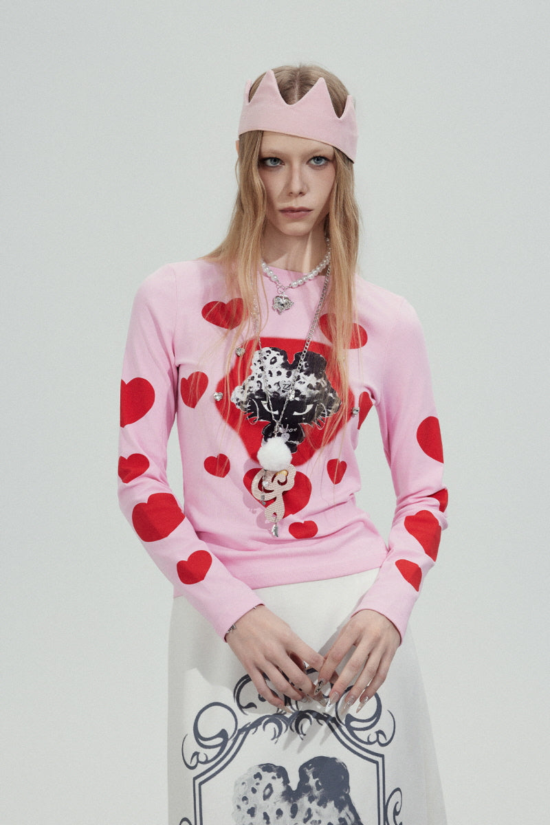 Heart Graphic Slim Top