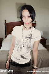 Urban Cross Graphic Slim Tee - WHITE