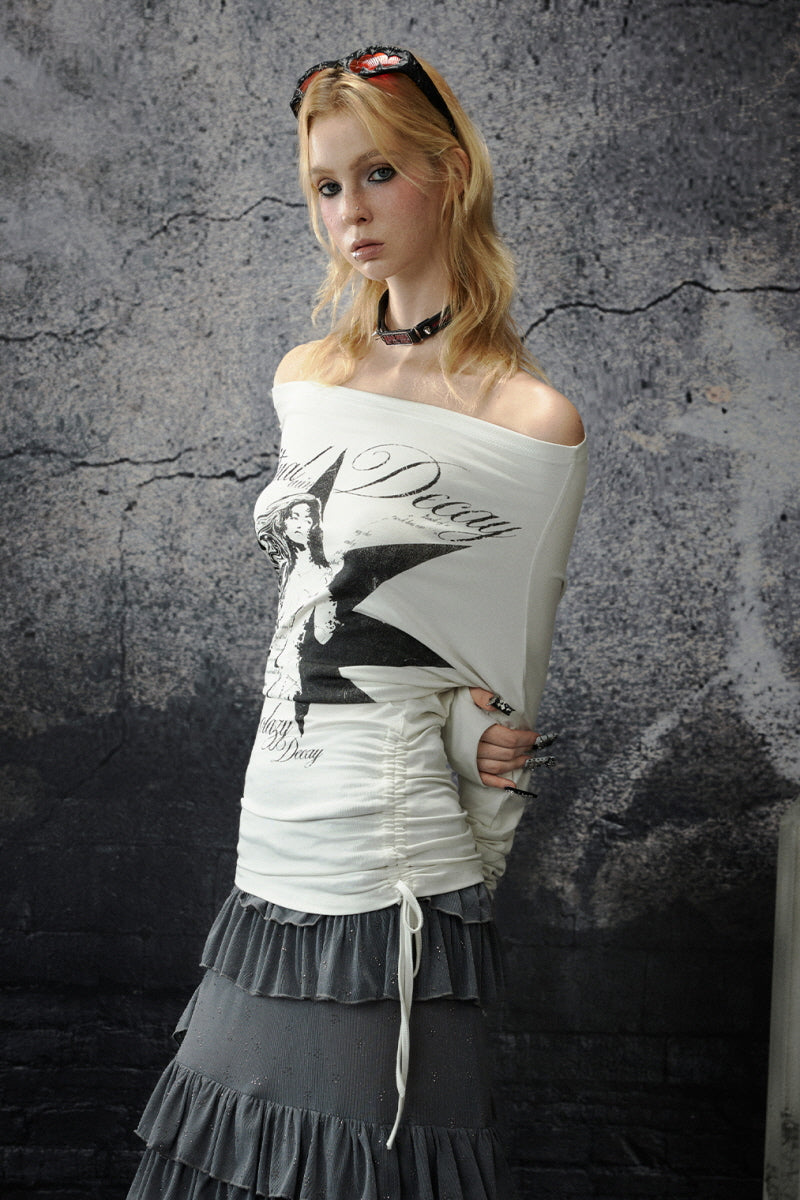 Ritual Dream Off-Shoulder Top - Gray