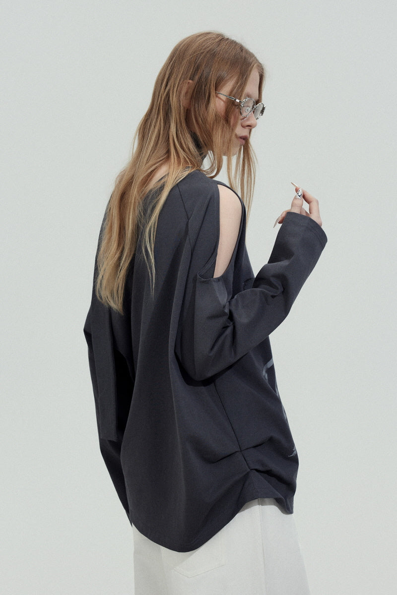 Midnight Rider Scarf Top - Black