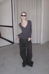 Silent Mark V Long Sleeve Top - Gray