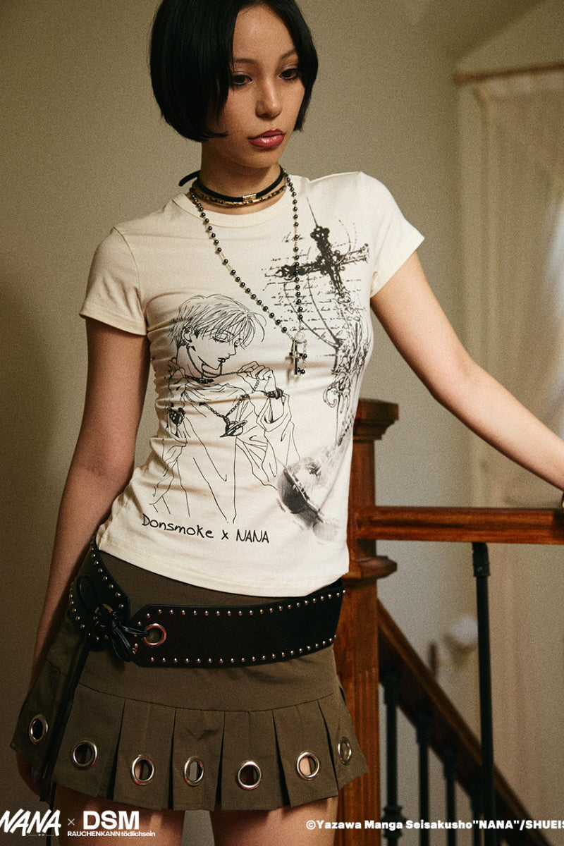 Urban Cross Graphic Slim Tee - WHITE