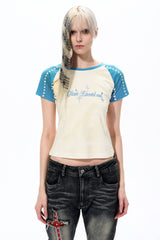 Skyline Star Raglan Baby Tee