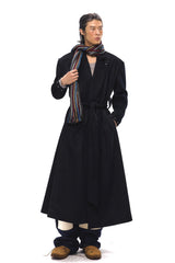 Western Midnight Long Wool Coat