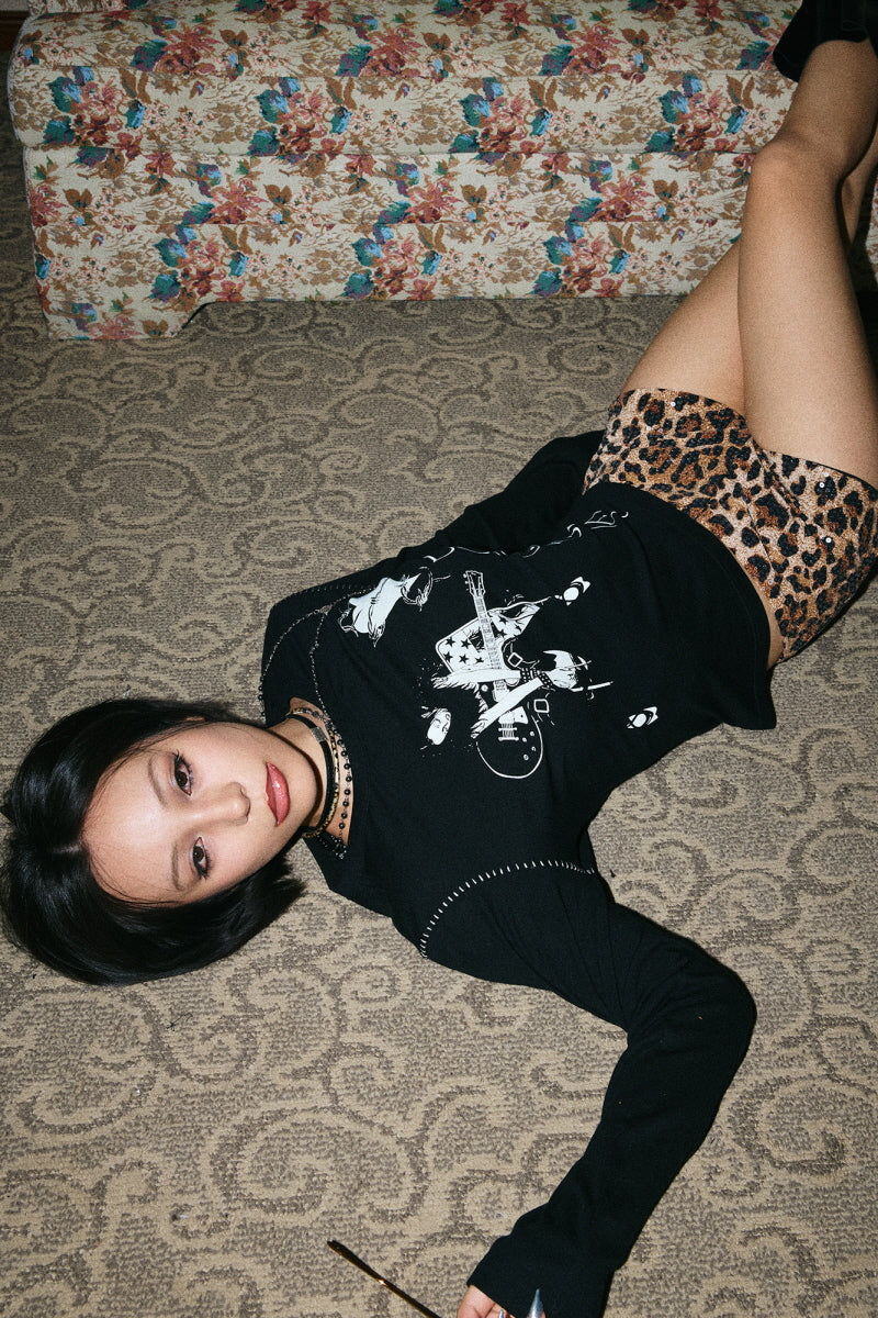 NANA Graphic Stitch Long Sleeve Tee