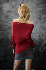 Ritual Dream Off-Shoulder Top - Red