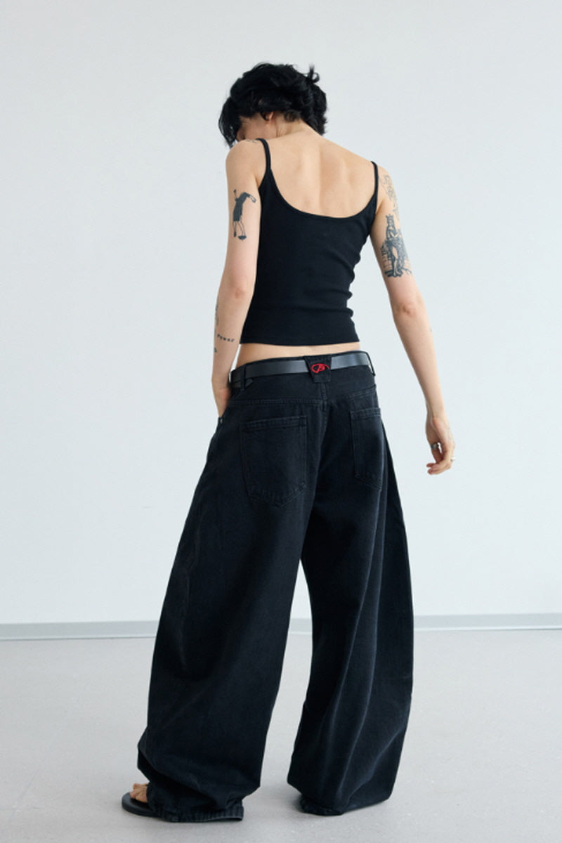 Low Shadow Wide-Leg Jeans