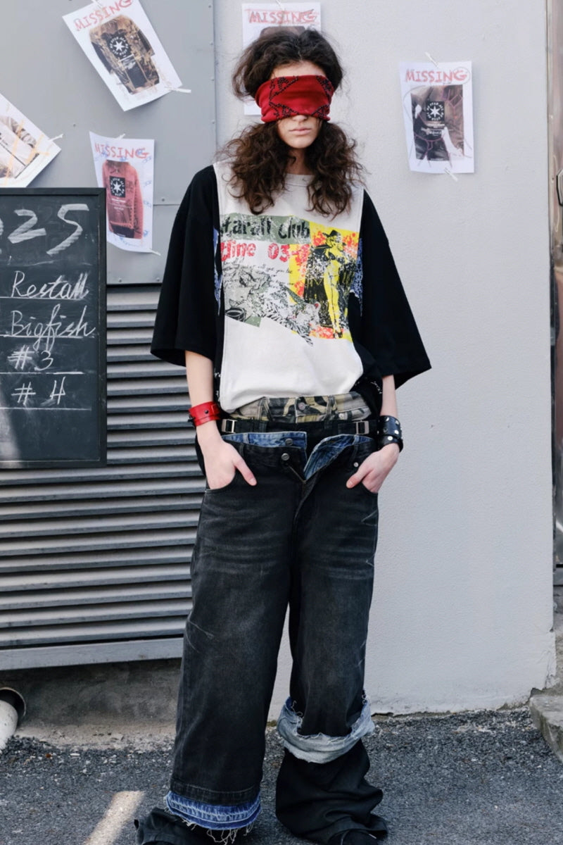 Rebel Time Collage Graphic T-Shirt