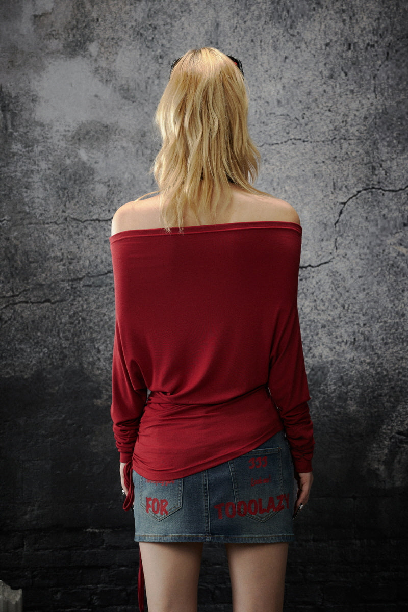 Ritual Dream Off-Shoulder Top - Red