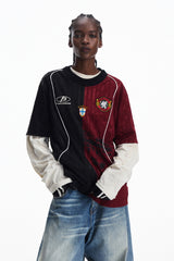 Split Color Soccer Jersey T-Shirt