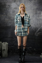 Urban Chaos Plaid Pleated Skirt